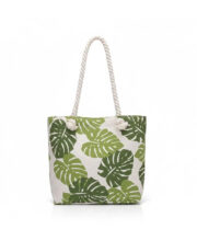 Women's Tropical Leaf Print Tote Bag